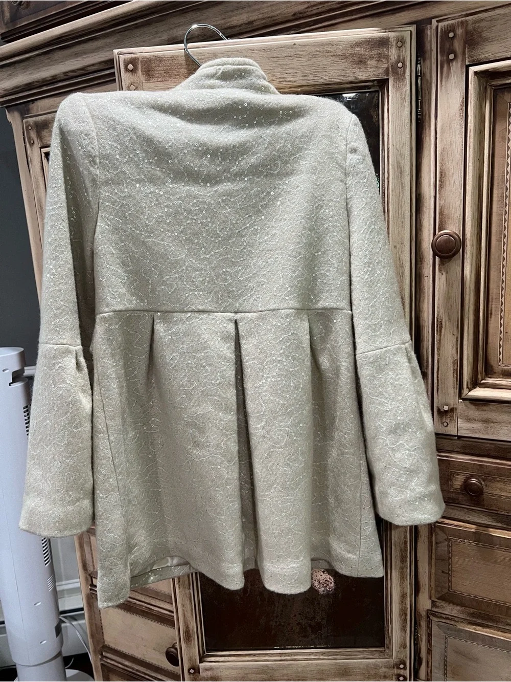 Elegant Cream Sequin-Embellished Coat by GapKids